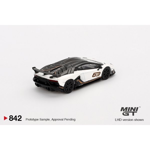 画像3: MINI GT 1/64 Lamborghini Aventador SVJ 63 Bianco Asopo (White) (LHD) (3)
