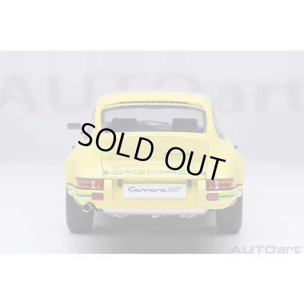 画像6: AUTOart 1/18 Porsche 911 Carrera 2.7 RS (Light Yellow with Green stripes) (6)