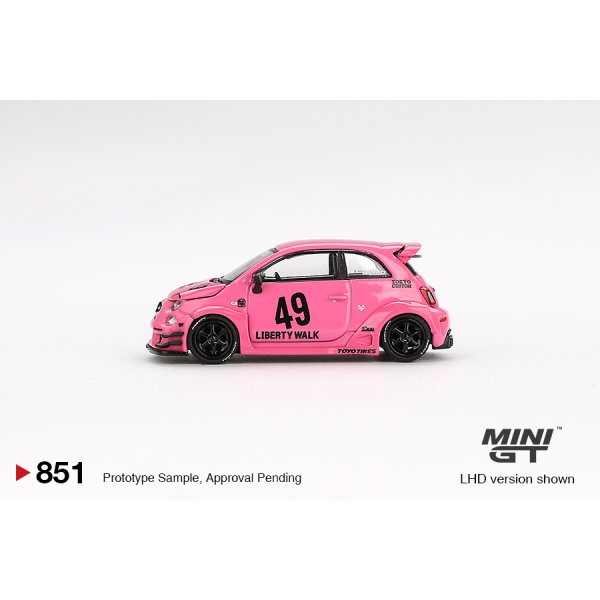 画像4: MINI GT 1/64 Abarth 595 LB-WORKS x Abas Works Pink (RHD) (4)