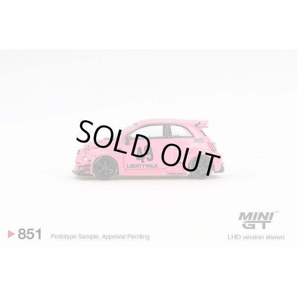 画像4: MINI GT 1/64 Abarth 595 LB-WORKS x Abas Works Pink (RHD) (4)