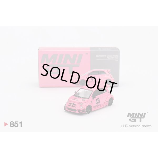 画像1: MINI GT 1/64 Abarth 595 LB-WORKS x Abas Works Pink (RHD) (1)