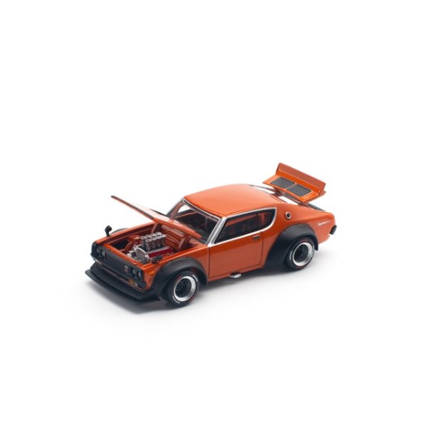 画像2: POP RACE 1/64 Nissan Skyline GT-R V8 Drift (Kenmeri) Orange (2)
