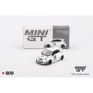 画像: MINI GT 1/64 Abarth 595 LB-WORKS x Abas Works Gala White (LHD)