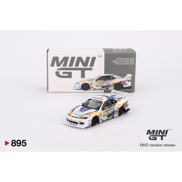 画像1: MINI GT 1/64 Nissan Silvia (S15) LB Super Silhouette 2023 Formula Drift Japan #555 Y. Faust (1)