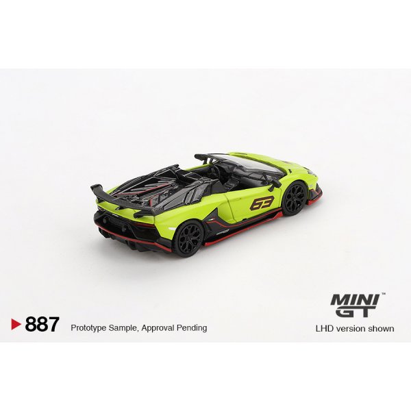 画像3: MINI GT 1/64 Lamborghini Aventador SVJ 63 Roadster Verde Shock (Light Green) (LHD) (3)