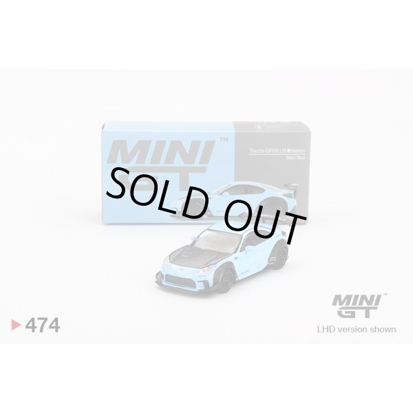 画像1: MINI GT 1/64 Toyota GR86 LB-Nation Baby Blue (RHD) (1)