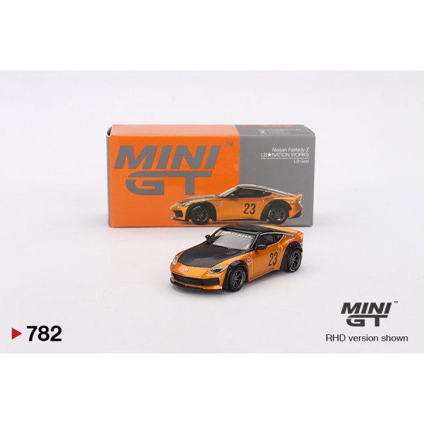 画像1: MINI GT 1/64 Nissan Z LB-NATION WORKS LB Gold (RHD) (1)