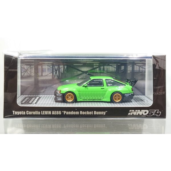 画像1: INNO Model 1/64 Pandem Rocket Bernie Toyota AE86 Levin Green (1)
