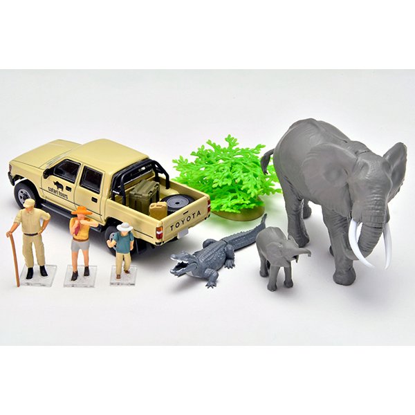 画像4: TOMYTEC 1/64 "Kaiyodo (海洋堂)" x "Tomica Limited Vintage" Diorama Collection 64 #CarSnap29a Safari 2 (with Toyota Hilux 4WD Pickup Double Cab) (4)