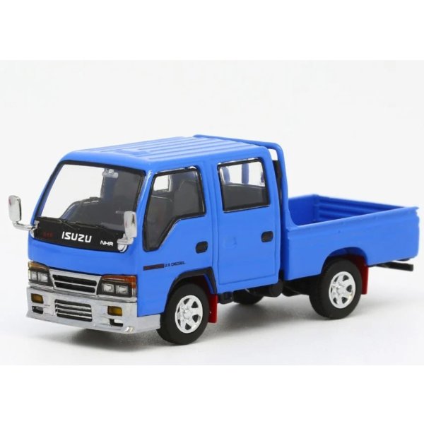 画像1: MODEL1 1/64 ISUZU ELF NHR Double Cab Custom Version Blue (LHD) (1)