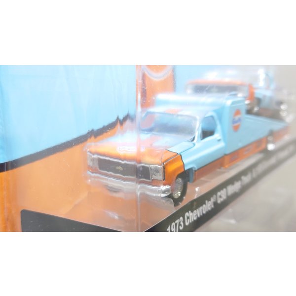 画像3: M2 Machines 1/64 1973 Chevrolet C30 Wedge Truck & 1978 Silver Silverado 10 Blue/Orange Gulf (3)