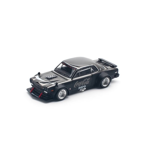 画像2: POP RACE 1/64 Nissan Skyline GT-R V8 Drift (Hakosuka) Coca-Cola Chrome Black (2)