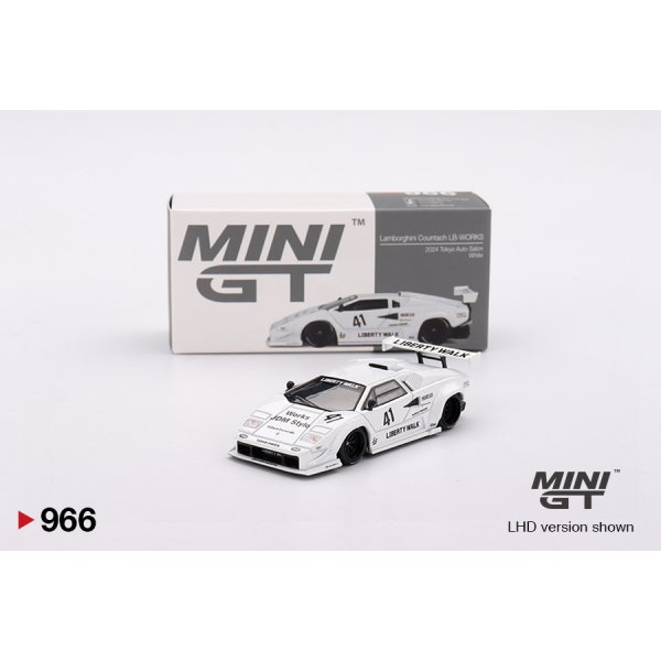 画像1: MINI GT 1/64 Lamborghini Countach LB-WORKS Tokyo Auto Salon 2024 White (LHD) (1)