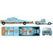 画像6: M2 Machines 1/64 1973 Chevrolet C30 Wedge Truck & 1978 Silver Silverado 10 Blue/Orange Gulf (6)