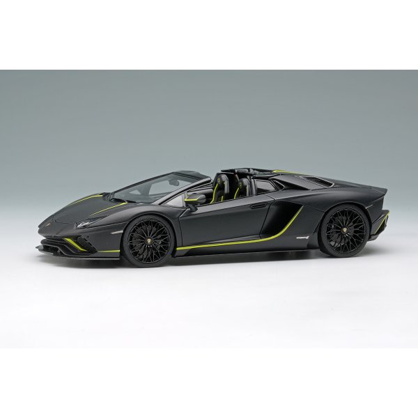 画像1: EIDOLON COLLECTION 1/43 Lamborghini Aventador S Roadster Japan Limited Edition 2021 Nero Pulso / Green Stripe Limited 50 pcs. (1)