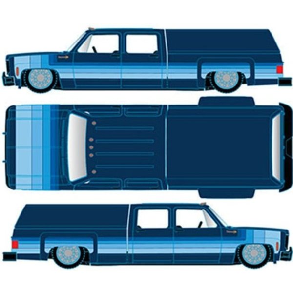 画像6: M2 Machines 1/64 2013 Chevrolet Cheyenne Super 30 Dually Camper Shell Blue (6)