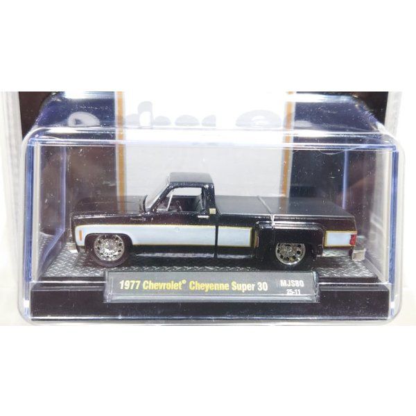画像2: M2 Machines 1/64 1977 Chevrolet Cheyenne Super 30 Custom Black/White (2)