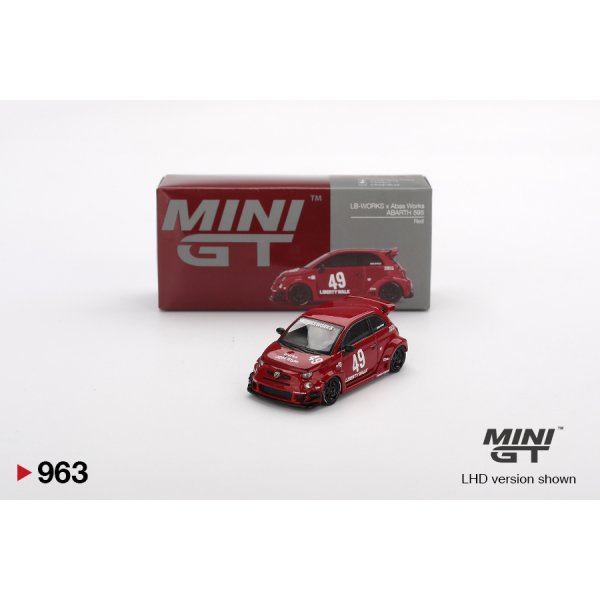 画像1: MINI GT 1/64 Abarth 595 LB-WORKS x Abarth Works Red (RHD) (1)