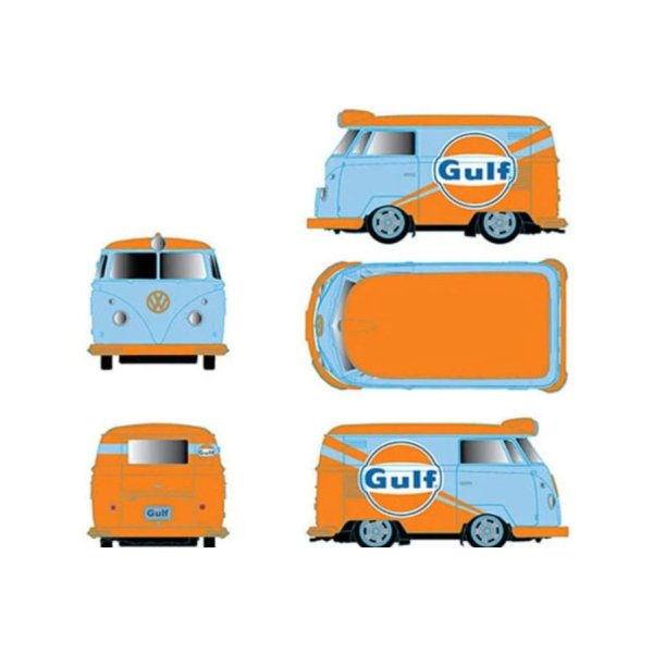 画像6: M2 Machines 1/64 1960 Volkswagen Delivery Van Gulf Blue/Orange (6)