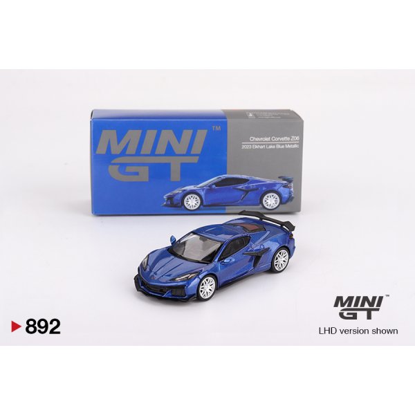 画像1: MINI GT 1/64 Chevrolet Corvette Z06 2023 Elkhart Lake Blue Metallic (RHD) (1)