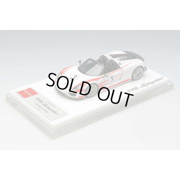 画像15: EIDOLON COLLECTION 1/43 Porsche 918 Spyder Weissach Package 2011 White / Red Salzburg Stripes (15)