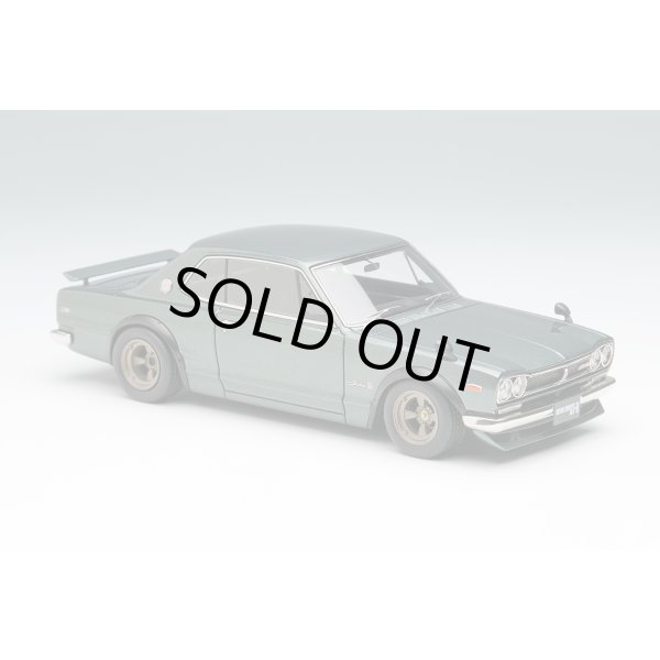 画像5: VISION 1/43 Nissan Skyline 2000GT-R (KPGC10) with Spoiler (NISSAN Works Wheel) Metallic Green (5)