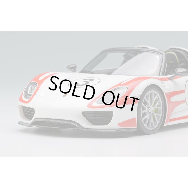 画像13: EIDOLON COLLECTION 1/43 Porsche 918 Spyder Weissach Package 2011 White / Red Salzburg Stripes (13)