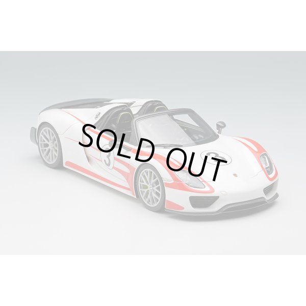 画像9: EIDOLON COLLECTION 1/43 Porsche 918 Spyder Weissach Package 2011 White / Red Salzburg Stripes (9)