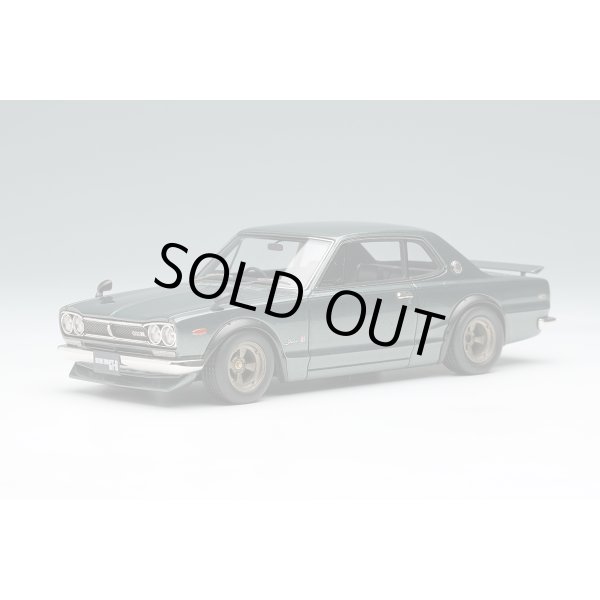 画像2: VISION 1/43 Nissan Skyline 2000GT-R (KPGC10) with Spoiler (NISSAN Works Wheel) Metallic Green (2)