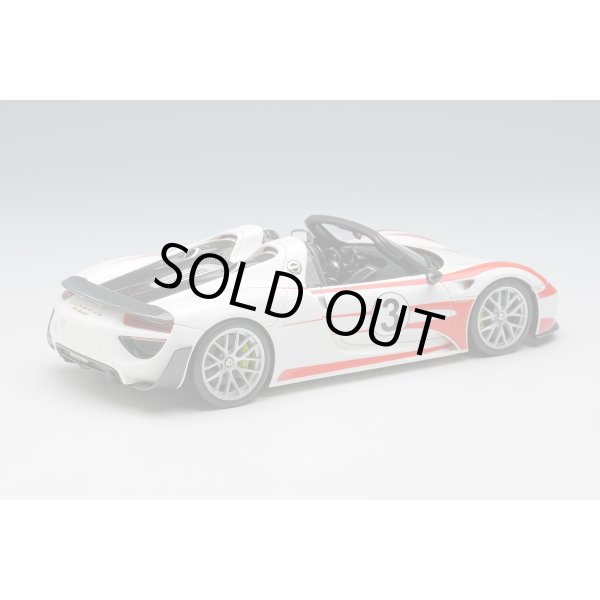 画像4: EIDOLON COLLECTION 1/43 Porsche 918 Spyder Weissach Package 2011 White / Red Salzburg Stripes (4)