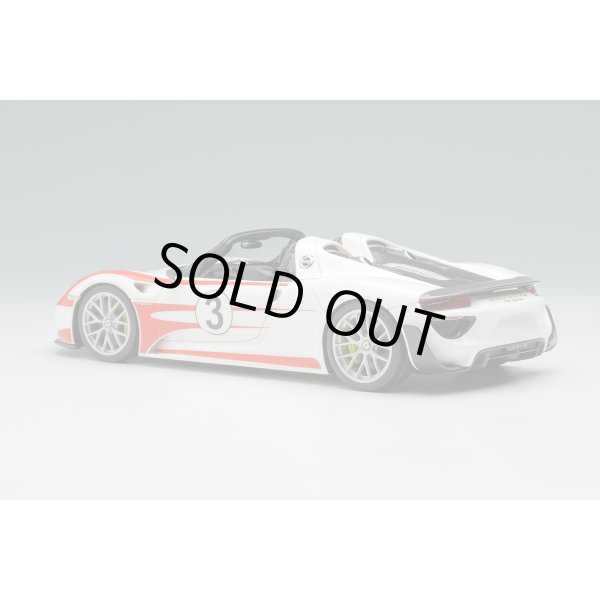 画像3: EIDOLON COLLECTION 1/43 Porsche 918 Spyder Weissach Package 2011 White / Red Salzburg Stripes (3)