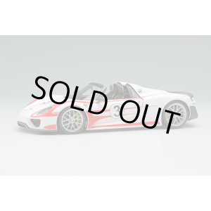 画像: EIDOLON COLLECTION 1/43 Porsche 918 Spyder Weissach Package 2011 White / Red Salzburg Stripes