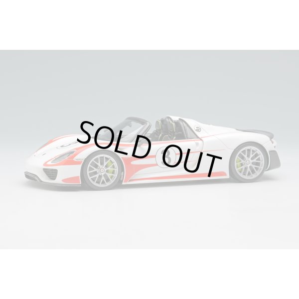 画像1: EIDOLON COLLECTION 1/43 Porsche 918 Spyder Weissach Package 2011 White / Red Salzburg Stripes (1)