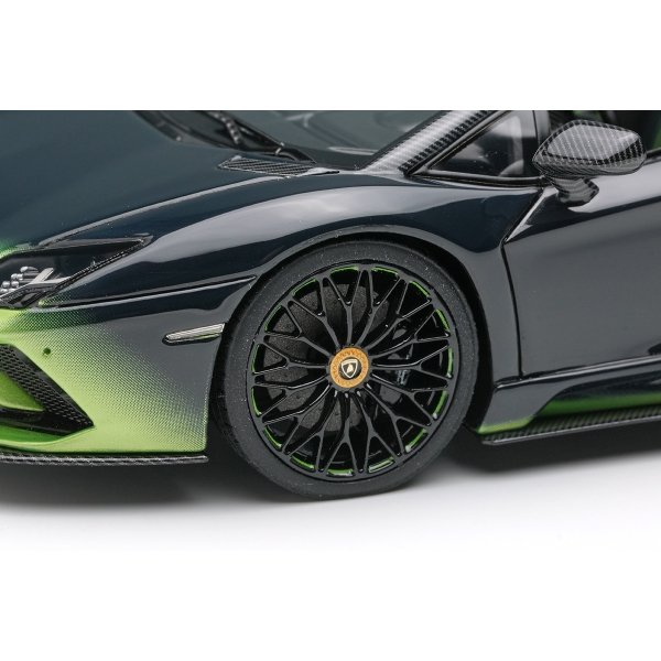 画像6: EIDOLON COLLECTION 1/43 Lamborghini Aventador S Roadster 50th Anniversary Japan 2018 Verde Ithaca / Black Gradient Limited 100 pcs. (6)