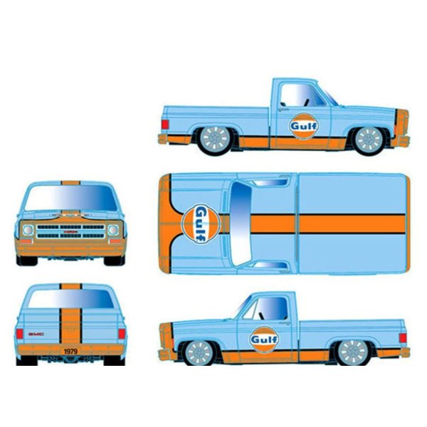 画像5: M2 Machines 1/64 1979 GMC Sierra Classic 15 "Gulf" (5)