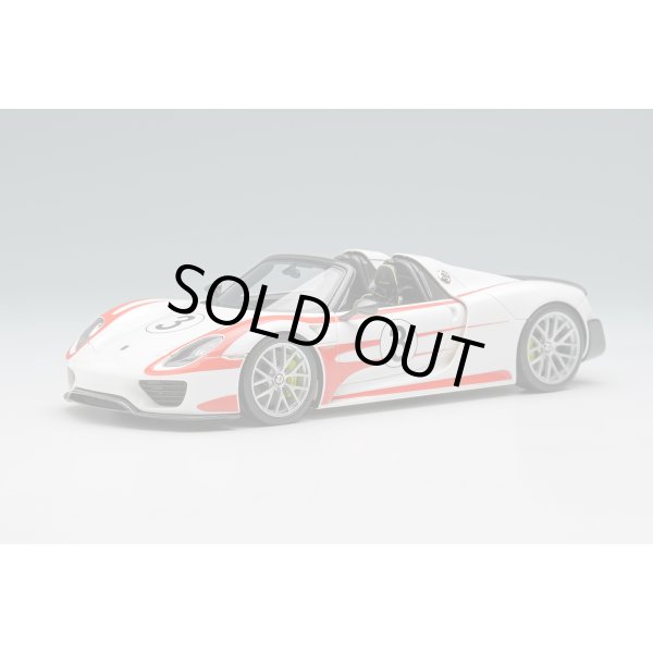 画像2: EIDOLON COLLECTION 1/43 Porsche 918 Spyder Weissach Package 2011 White / Red Salzburg Stripes (2)