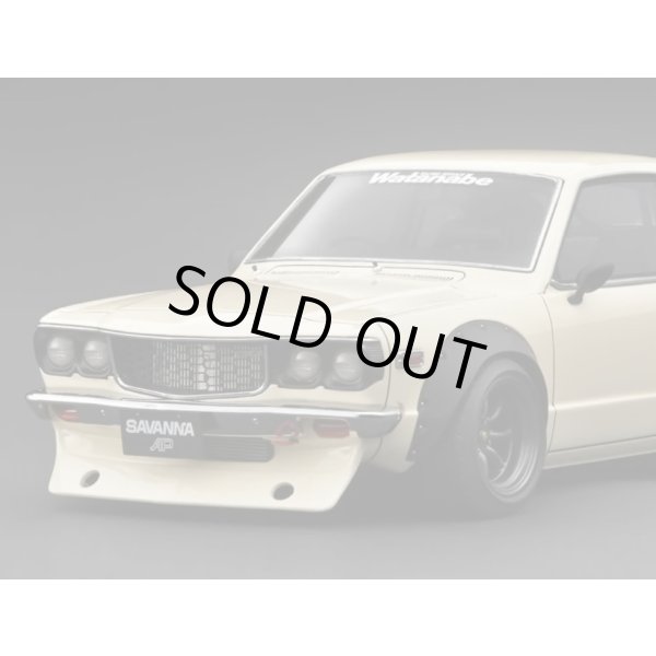 画像4: ignition model 1/18 Mazda Savanna (S124A) Semi-Works White/Watanabe Eight-Spoke 14-inch (Gunmetallic) wheels (4)