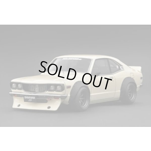 画像1: ignition model 1/18 Mazda Savanna (S124A) Semi-Works White/Watanabe Eight-Spoke 14-inch (Gunmetallic) wheels (1)