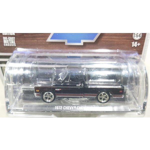 画像4: GREEN LiGHT EXCLUSIVE 1/64 1972 Chevy Cheyenne C10 Short Bed - Black (4)
