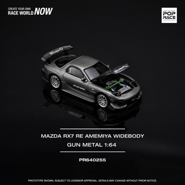 画像8: POP RACE 1/64 MAZDA RX7 RE-AMEMIYA GUN METAL  (8)