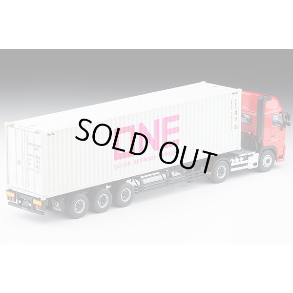 画像2: TOMYTEC 1/64 Limited Vintage NEO Hino Profia 40ft Marine Container Trailer (東邦車輛TC36H1C34) Ocean Network Express Gray Container (2)