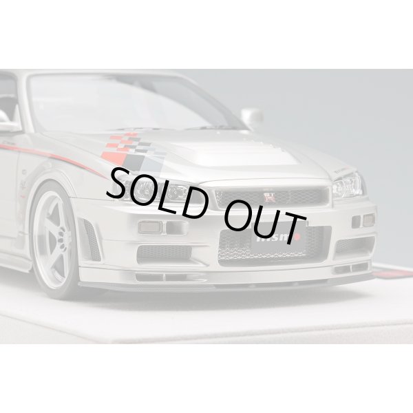 画像10: EIDOLON 1/18 NISSAN SKYLINE GT-R (BNR34 NISMO R-tune Version) 2004 Silver/Nismo Stripe Limited 120 pcs. (10)