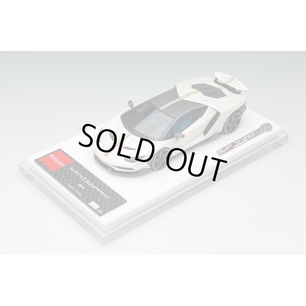 画像10: EIDOLON COLLECTION 1/43 Lamborghini Centenario LP770-4 2016 Rear Wing up Bianco Canopus / Italian Stripe Limited 120 pcs. (10)