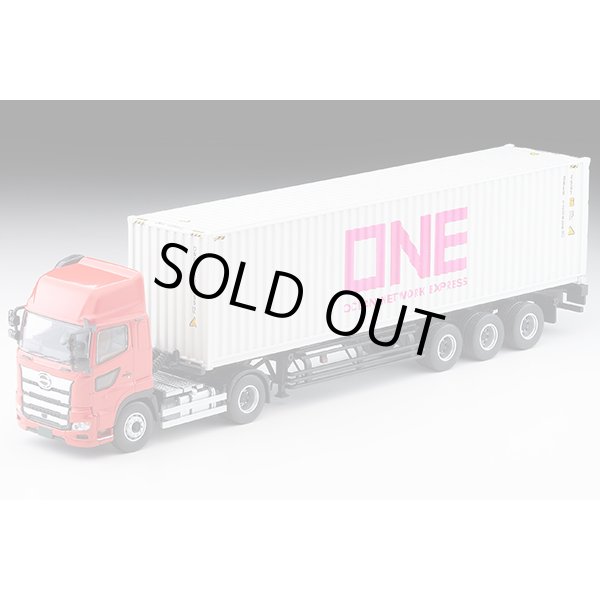 画像1: TOMYTEC 1/64 Limited Vintage NEO Hino Profia 40ft Marine Container Trailer (東邦車輛TC36H1C34) Ocean Network Express Gray Container (1)