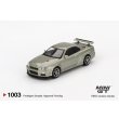 画像2: MINI GT 1/64 Nissan Skyline GT-R R34 V-spec II Nürburgring Millennium Jade (RHD) (2)