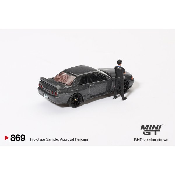 画像3: MINI GT 1/64 Nissan Skyline GT-R (R32) Gunmetal W/ Matsuda Figure Tsugio Matsuda Collection (RHD) (3)