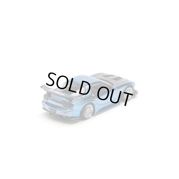 画像4: POP RACE 1/64 Mazda RX7 RE:Amemiya Widebody Blue Chrome (4)
