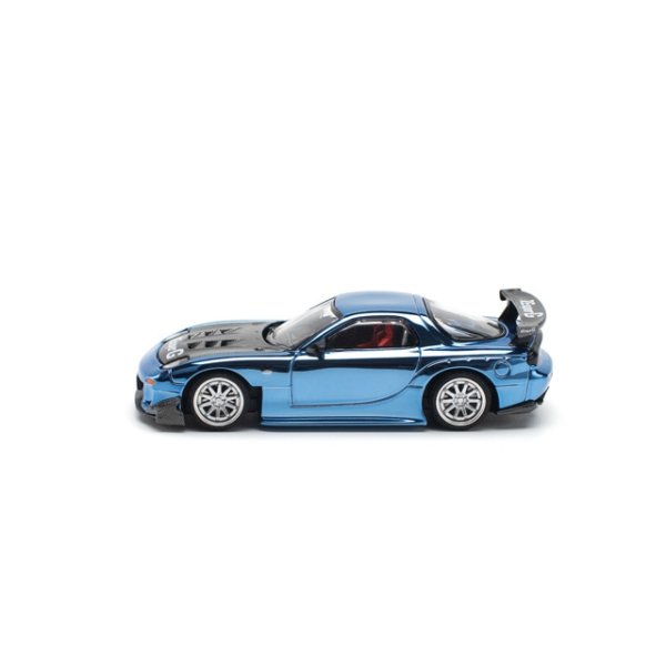 画像7: POP RACE 1/64 Mazda RX7 RE:Amemiya Widebody Blue Chrome (7)