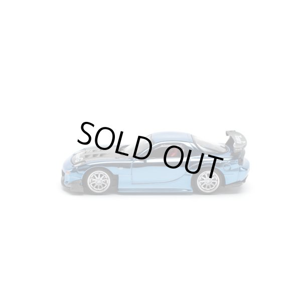 画像7: POP RACE 1/64 Mazda RX7 RE:Amemiya Widebody Blue Chrome (7)