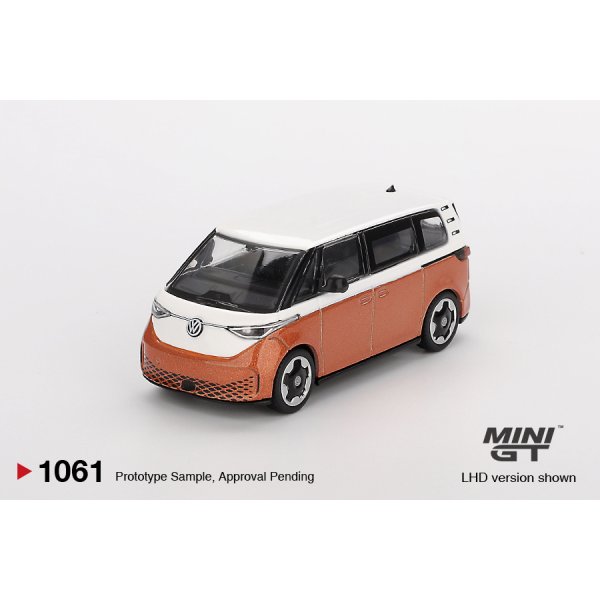 画像1: MINI GT 1/64 Volkswagen ID. Buzz in Candy White/Energetic Orange (RHD) (1)